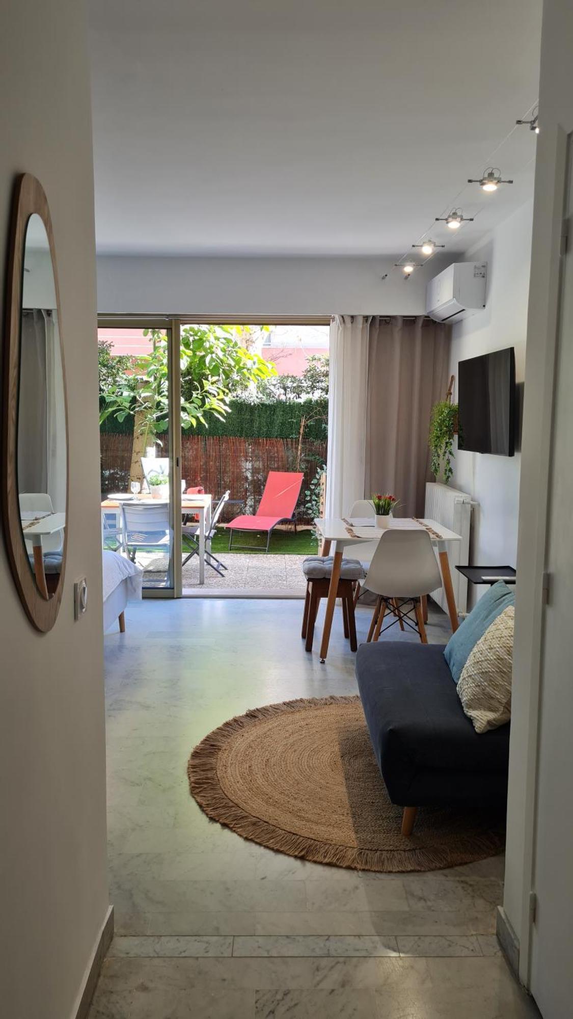 Studio Sun-Beach Avec Parking Et Jardin - 500M Des Plages De Juan Les Pins Antibes Ngoại thất bức ảnh