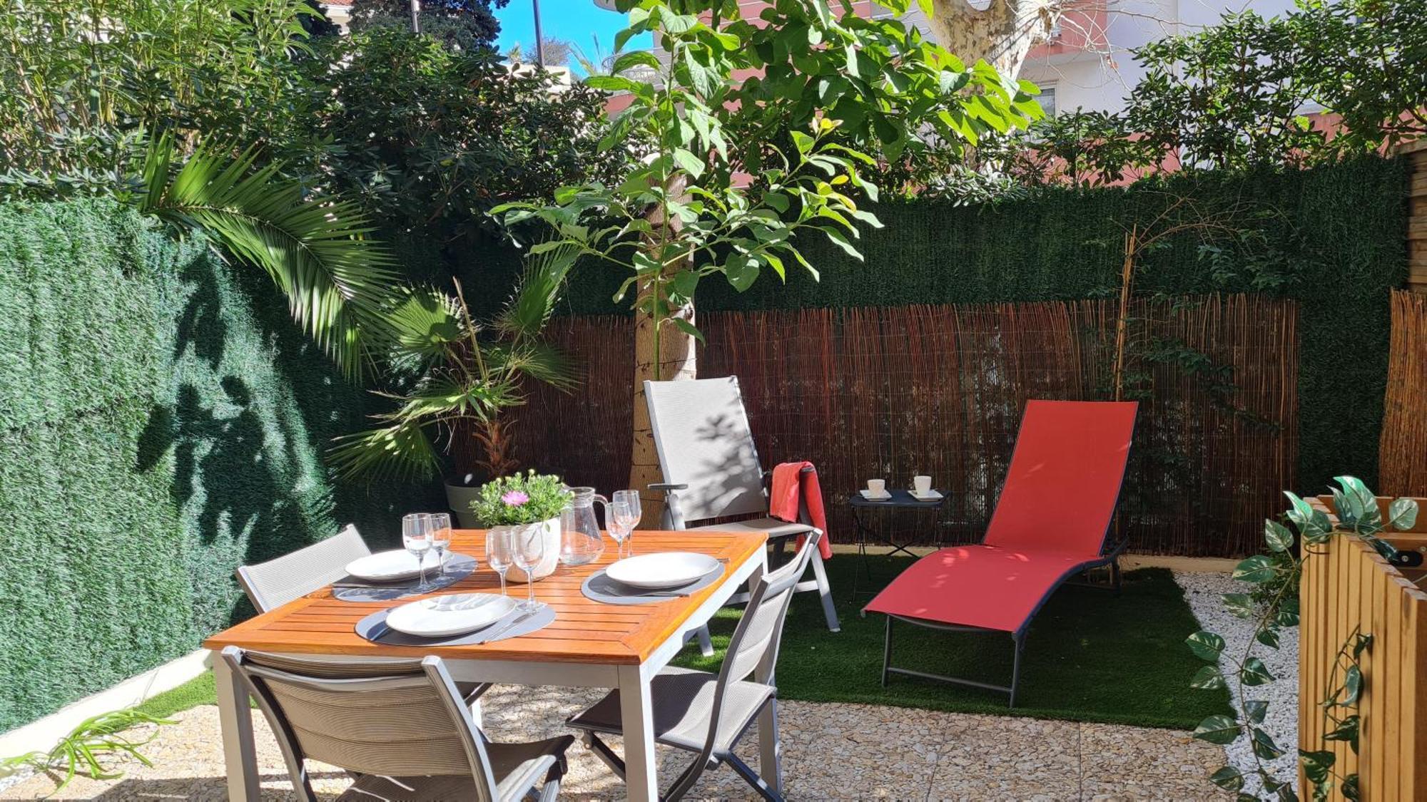 Studio Sun-Beach Avec Parking Et Jardin - 500M Des Plages De Juan Les Pins Antibes Ngoại thất bức ảnh